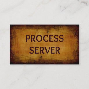 Visita Tarjeta de presentación antigua de Process Server