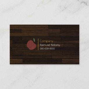 Visita Tarjeta de presentación Apple de Madera Roja