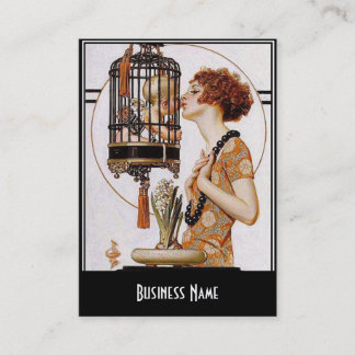 Visita Tarjeta de Presentación Art Nouveau Deco Elegante