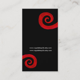 Visita Tarjeta de presentación artesanal con espiral roja