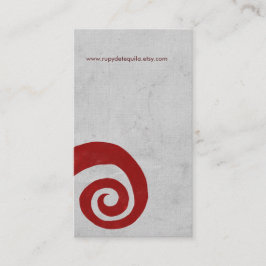 Visita Tarjeta de presentación artesanal con espiral roja