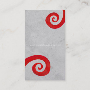 Visita Tarjeta de presentación artesanal con espiral roja
