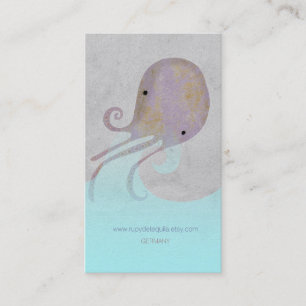 Visita Tarjeta de presentación artesanal pulpo angustiado