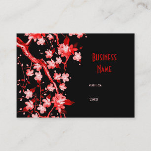 Visita Tarjeta de Presentación Asiática Japonesa Flor de 