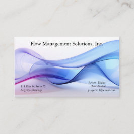 Visita Tarjeta de presentación azul y lavanda transparent