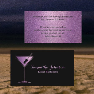 Visita Tarjeta de presentación Bartender para eventos de 