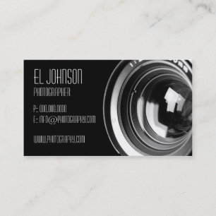 Visita Tarjeta de presentación básica de fotografía (Noir
