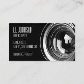 Visita Tarjeta de presentación básica de fotografía (Noir