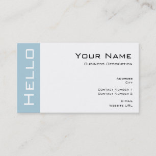 Visita Tarjeta de presentación básica Hello