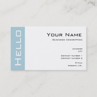Visita Tarjeta de presentación básica Hello