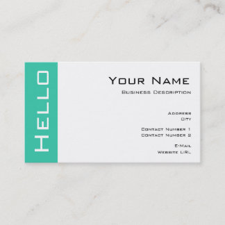 Visita Tarjeta de presentación básica Hello