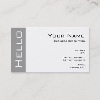 Visita Tarjeta de presentación básica Hello