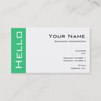 Visita Tarjeta de presentación básica Hello