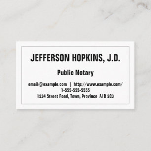 Visita Tarjeta de presentación básica y básica para el