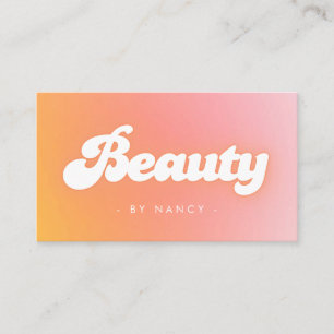 Visita Tarjeta de presentación Beauty Salon Groovy Retro