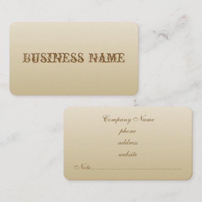 Visita Tarjeta de presentación beige antiguo (Anverso / Reverso)