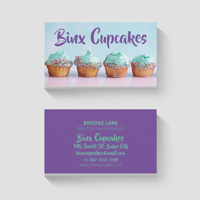 Visita Tarjeta de presentación Binx Cupcakes (Subido por el creador)