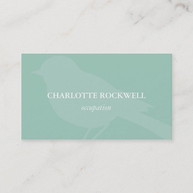 Visita Tarjeta de presentación Bird Silhouette (Anverso)