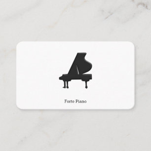 Visita Tarjeta de presentación Black Grand Piano