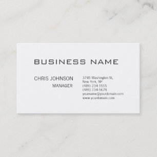 Visita Tarjeta de presentación Black White Contemporary M