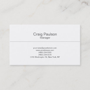 Visita Tarjeta de presentación Black White Professional M