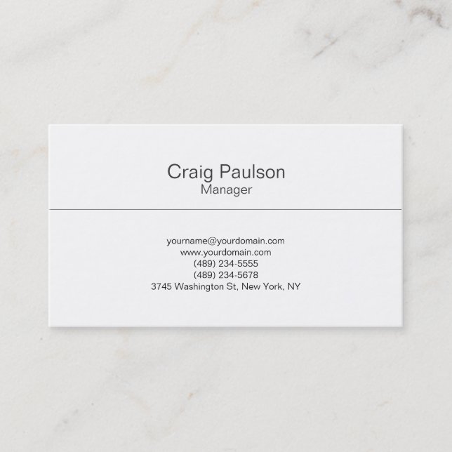 Visita Tarjeta de presentación Black White Professional M (Anverso)