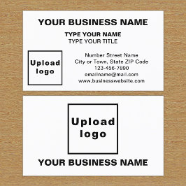 Visita Tarjeta de presentación blanca de estilo alineado 