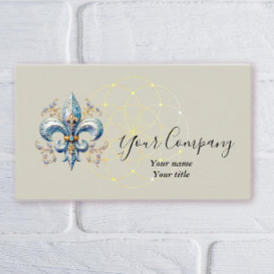 Visita Tarjeta de presentación Blue Fleur-de-Lis
