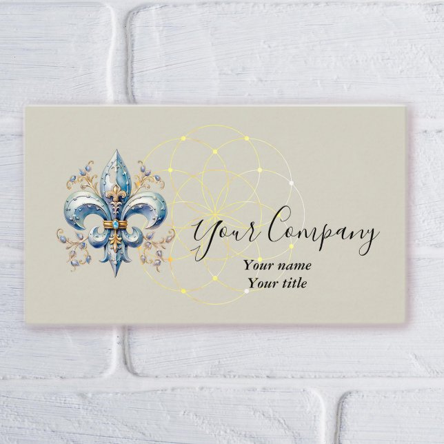 Visita Tarjeta de presentación Blue Fleur-de-Lis (Subido por el creador)