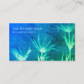 Visita Tarjeta de presentación Blue Green Flower