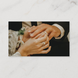 Visita Tarjeta de presentación, Boda Celebrant elegante y