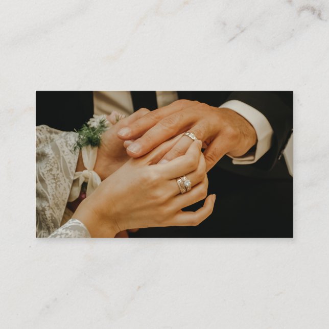 Visita Tarjeta de presentación, Boda Celebrant elegante y (Reverso)