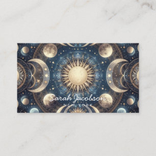 Visita Tarjeta de presentación boho celestial – Cielo noc