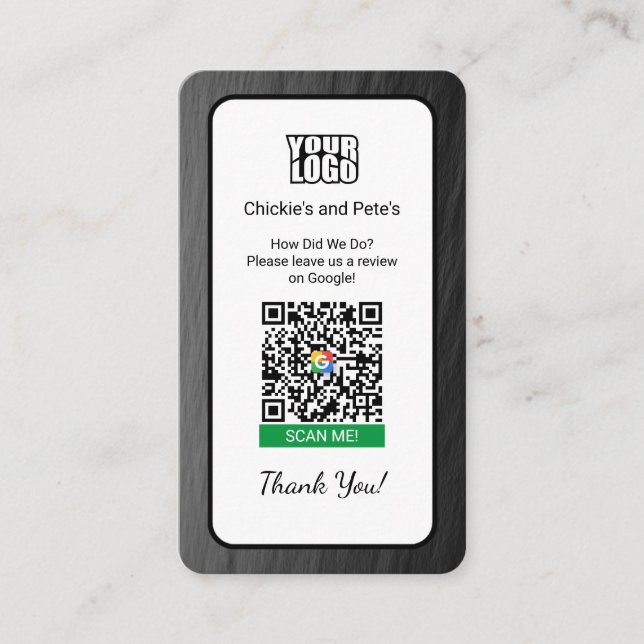 Visita Tarjeta de presentación BOHO Google Review (Anverso)