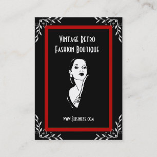 Visita Tarjeta de Presentación Boutique de Moda Retro Vin