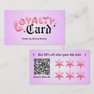 Visita Tarjeta de presentación Bubbly Purple Loyalty