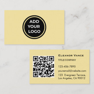 Visita Tarjeta de presentación Butter Yellow Agregar logo