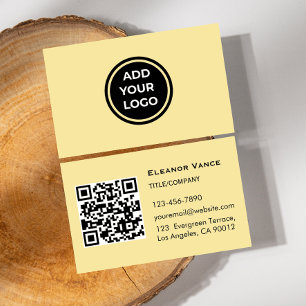 Visita Tarjeta de presentación Butter Yellow Agregar logo