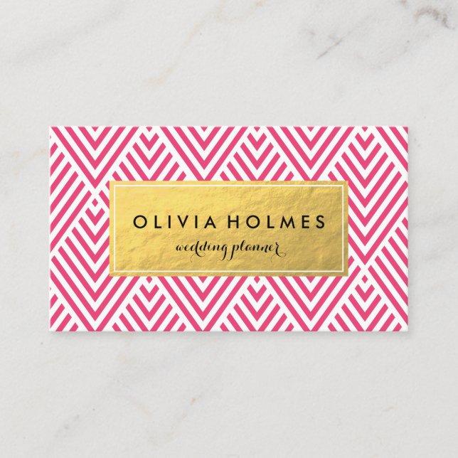 Visita Tarjeta de presentación Chevron Chevron para Relie (Anverso)