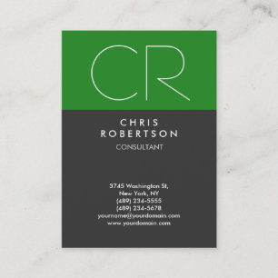 Visita Tarjeta de presentación Chubby Forest Green Gray M