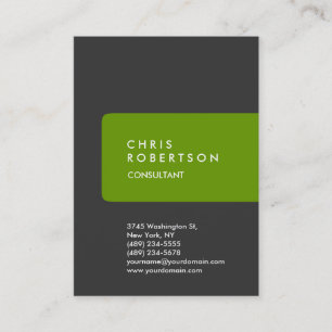 Visita Tarjeta de presentación Chubby Gray Green Stripe