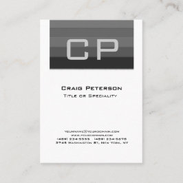 Visita Tarjeta de presentación Chubby Vertical Black Mono