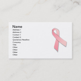 Visita Tarjeta de presentación Cinta rosa para la Concien