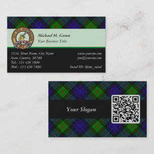Visita Tarjeta de presentación Clan Gunn Tartan