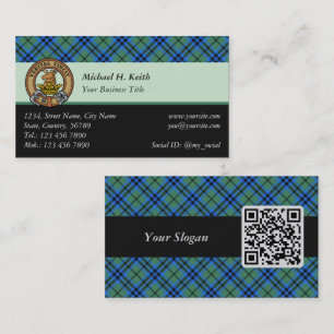 Visita Tarjeta de presentación Clan Keith Tartan