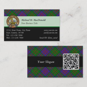 Visita Tarjeta de presentación Clan MacDonald Tartan