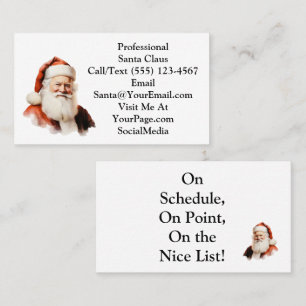 Visita Tarjeta de Presentación Clásica de Santa Claus Tra