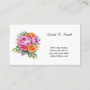 Visita Tarjeta de Presentación Clásica Floral