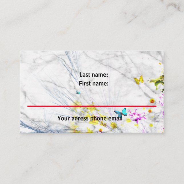 Visita tarjeta de presentación clásica y de corte para cu (Anverso)