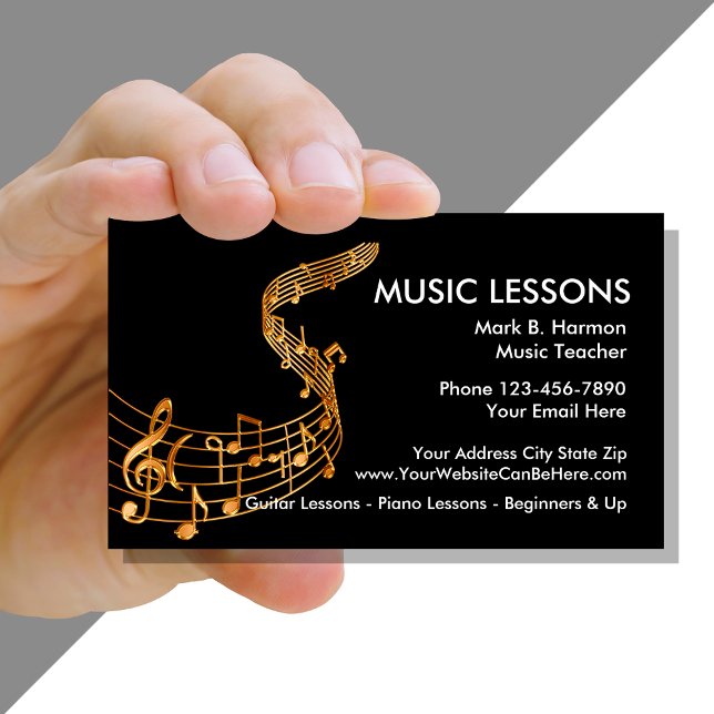 Visita Tarjeta de presentación Classy Music Lessons (Subido por el creador)